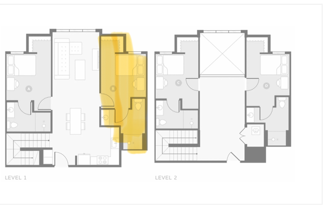 Floor plan - Hub at Blacksburg