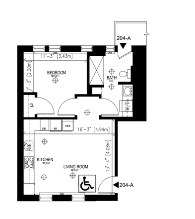 Floor plan - Holden Green 1 Bedroom Apartment