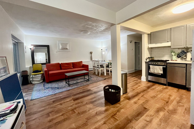 kitchen view from entrance - Davis Square 2BR/1BA one minute walk from the red line Apartments