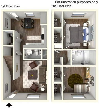 Townhome Layout - University Crossing Townhomes and Apartments
