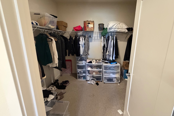 Walk in closet (will be cleaned out) - North Grove Apartments