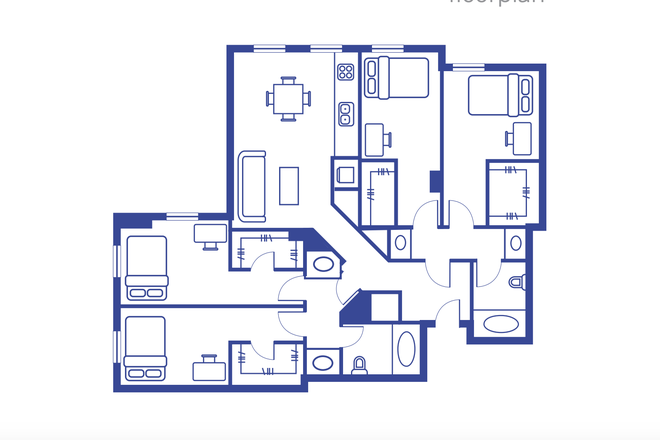 Floorplan of Unit - Summer Room in University View Apartment