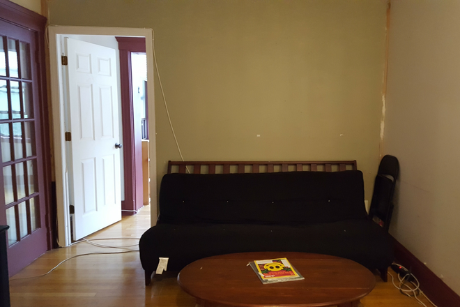 living room - So close to BU you can walk, bike, take bus or train to campus