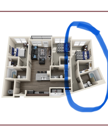 Main bedroom available for sublease - Signature 1505