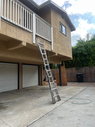 Exterior, garage doors. - Old Towne Orange Apartment near Plaza Park/The Orange Circle. Close to Chapman University.