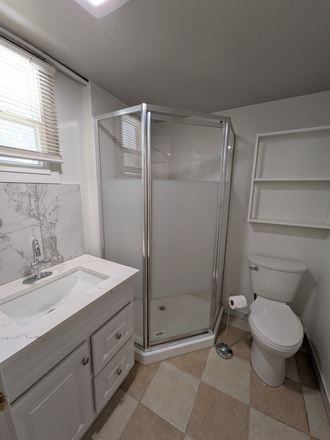 New Bathroom - 4 bed, 2 bath, Available Now, 1 block from campus, In unit Laundry, Parking, Owner Managed!