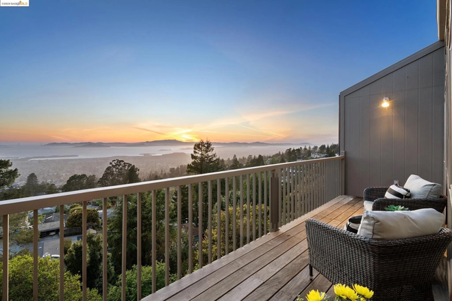 Back Deck - Berkeley Hills Home with Panoramic Bay Views, Office & Loft