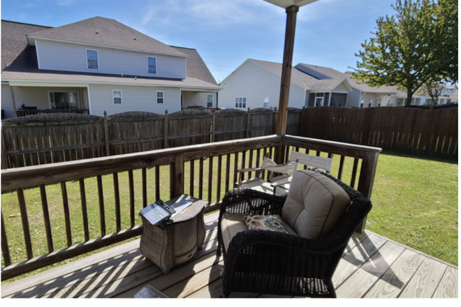 Porch and backyard - Dovedale Townhome