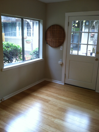 Living area, front door from inside. - A Must-See Cottage in Rockridge