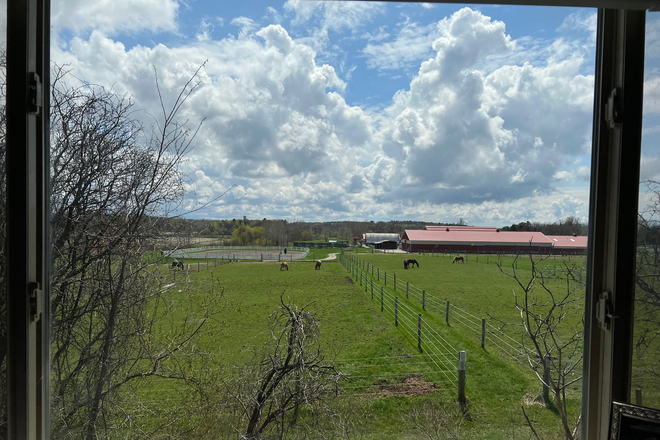 Window view of UVM Horse Farm - Quarry Hill Road - Horizon Heights Condo