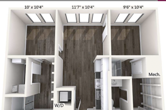 The bedroom that I am subletting is the one on the left. - AVA apartment close to Orange line and 15 min walk from North Station to 2CW