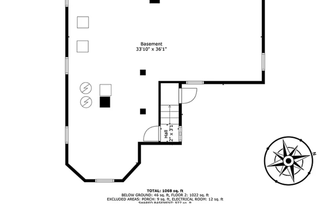 Basement Floorplan - Renovated 4BR 2BA in Cambridge MA Apartments