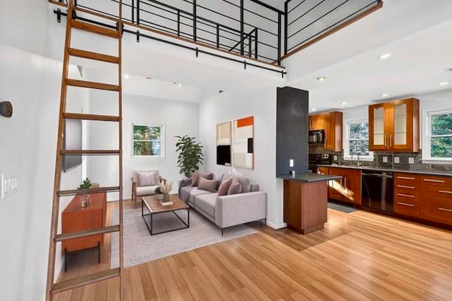 Living Room - Unique Loft Close to Everything