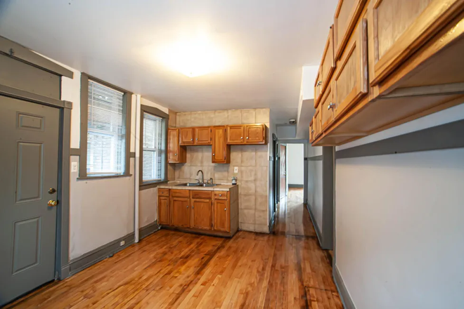 Kitchen (Fridge is in space next to sink - this photo is old) - Affordable and great location off Armitage and Pulaski Apartments