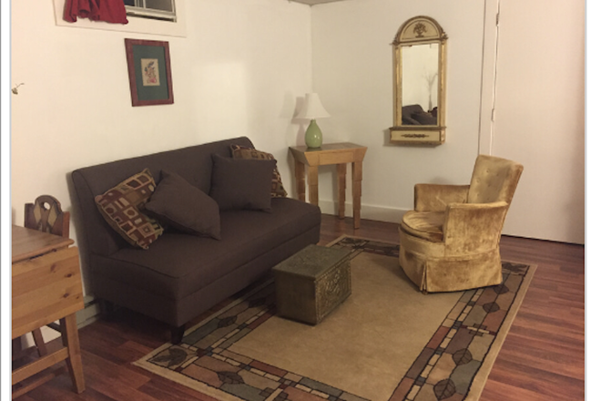 Living room - Cozy Furnished Basement Apt,