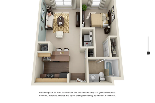 Floor Plan - Campus Crossings Briarcliff, Close to Emory Campus, 1 Bedroom (Willing to Negotiate on Price) Apartments