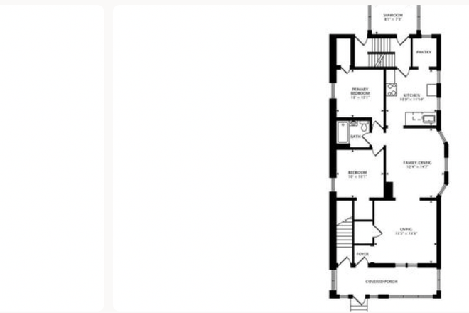 Floorplan; 1st floor - 2019 Ridge Ave, Close to campus & train station