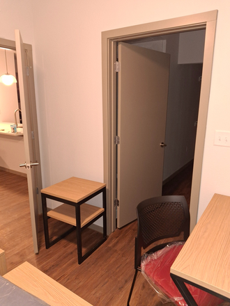 bedroom. Left door is to the living room and kitchen - Global College Station