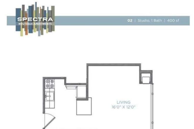 Studio, 400 squ ft - Spectra Plaza Apartments