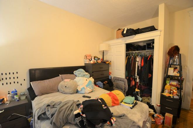 Bedroom (these were all taken while current renters are living here, which will be cleaned by move in date - Cottage close to campus Apartments