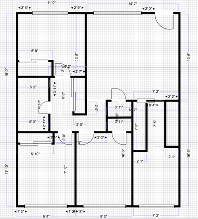 Floorplan - Gourmet Ghetto Apartment with Parking and Balcony