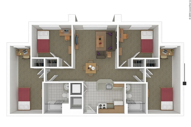 bedroom type layout - South Campus Commons (4)