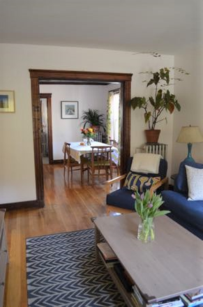 Living room facing rear of house - Large 3BR in Jamaica Plain - Short Walk to Orange Line