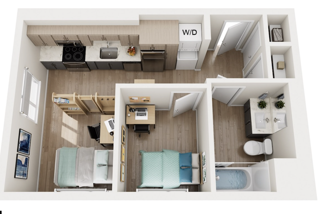 floorplan - Private room in 2bdr in the Valiant