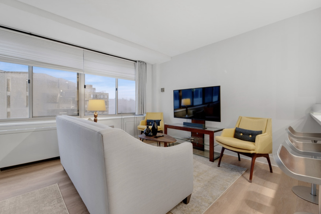 Living room - Charming fully renovated, FURNISHED, and thoughtfully designed studio - feels like a one-bedroom Condo