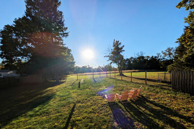 Backyard at sunset - Furnished 3BR home-S.Harrison St-Princeton