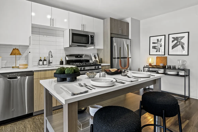 Kitchen (note: all unit photos are from a 1bed, so slightly smaller/different than actual) - Luxury High-Rise Apartment with Lake View