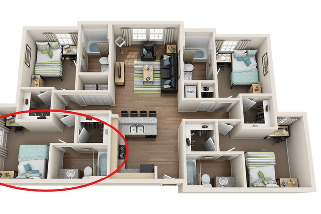 Xl premium bedroom with private bathroom - $500 Move-In incentive! Ends April 30! Orion on Orpington Apt- XL Premium Room-Female Only