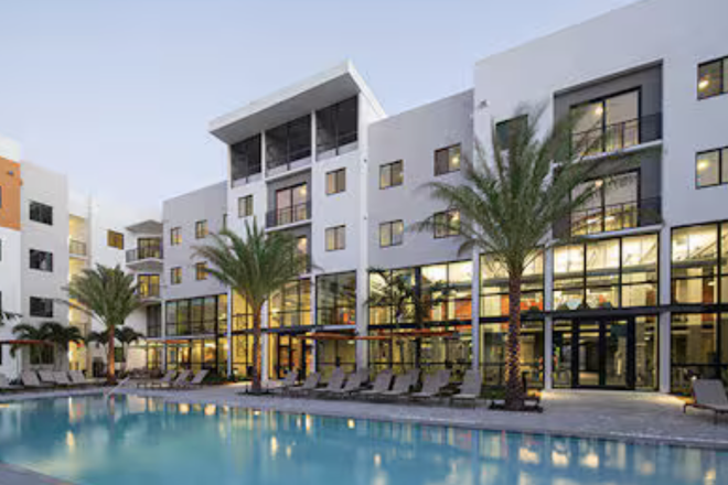 Outside and pool - University Park Apartments