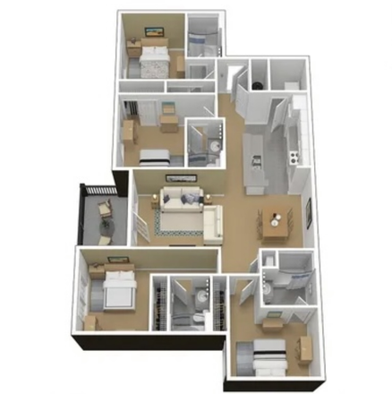 4 x 4 - COURTYARDS 200 APARTMENT