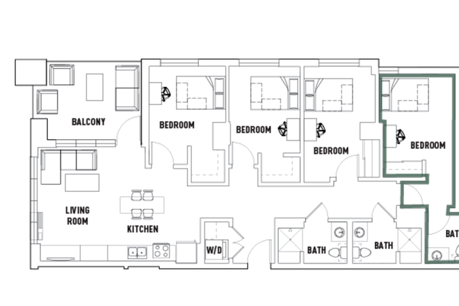If you want a tour, call me and we can figure something out. This is the general layout - The 515 Apartments