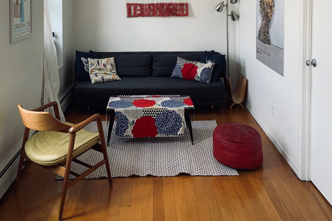 Living area - Furnished 1BR apt-Nostrand Ave-Brooklyn