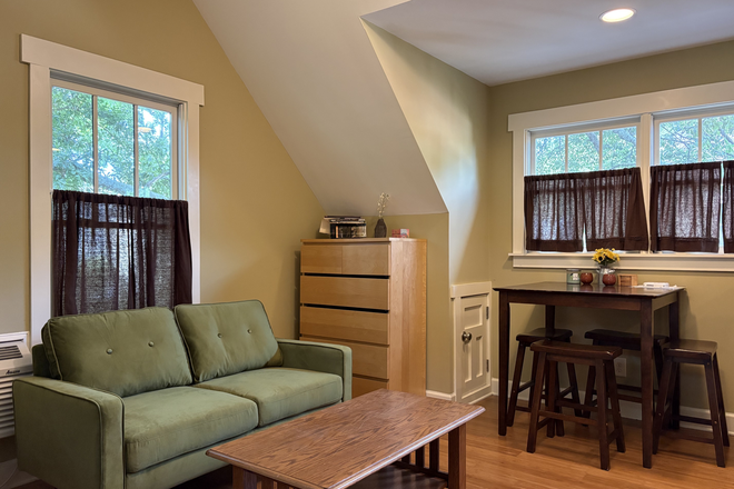Side Angle with Dresser and Pub Table - Peaceful Studio Apartment near Oakhurst