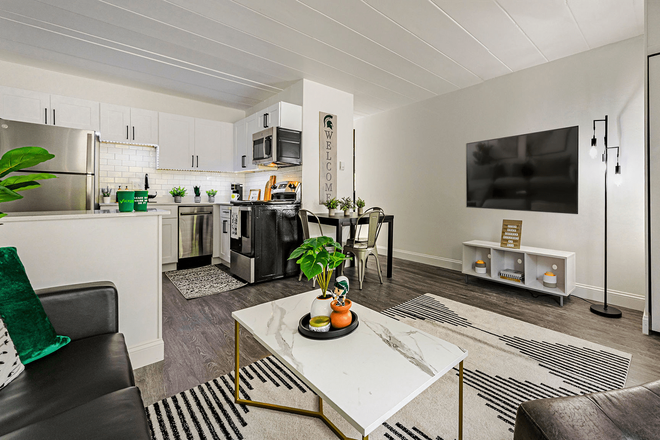 Kitchen from Living room - Victory on Burcham Apartments