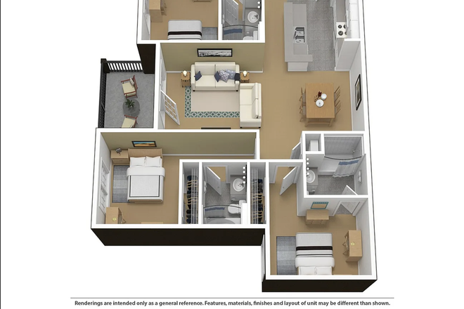 4B/4B apartment - UMD Courtyards - Own Bed, Own Bathrooom, Free Parking