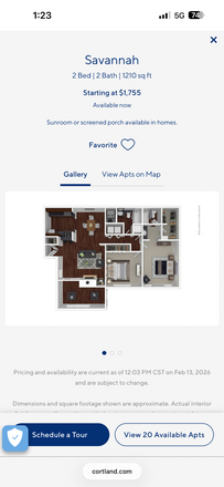 Apartment Layout - Cortland Viridian