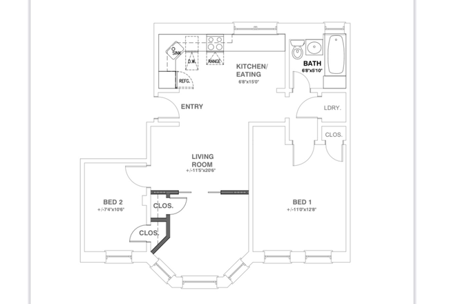 Floorplan - PARK DR - *NO FEE!* LUXE TRUE 3BR AVAIL *1/1/2026* W/ H&HW INC, LNDRY IN BLDNG, OPEN LAYOUT, DW!