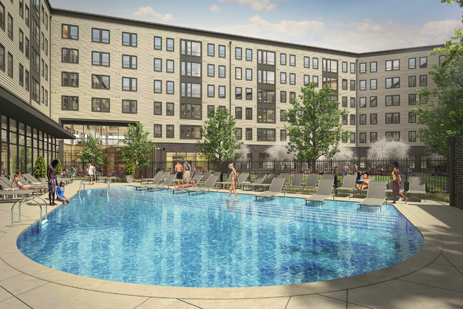 Outside pool - Terrapin Row Apartments *basically on campus*