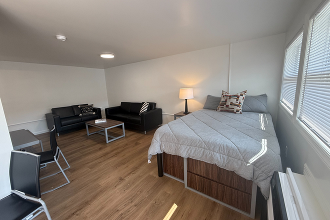 Studio Living/Bedroom - Riviera Apartments - Freshly Remodeled August 2025**