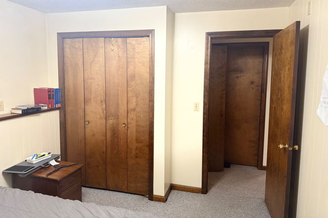 Side view of the room - AVAILABLE NOW: one bedroom in a 2-bedroom apartment