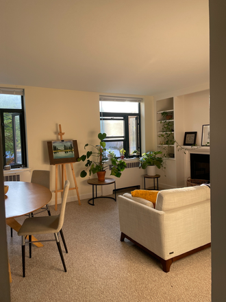 Living room - Sunny Fully Furnished 2BR Summer Sublet in Cambridge 🌿 Apartments