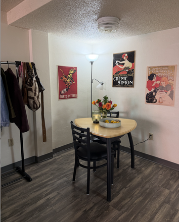 Kitchen table with two chairs - Spring 2027 Sublease at University Towers – Across the Street from Campus