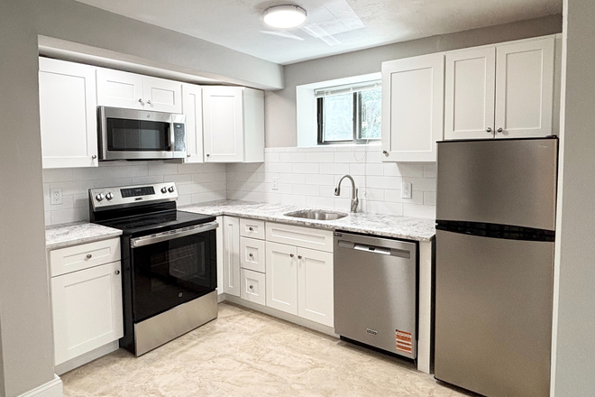 kitchen - Renovated garden level 1 bed in Coolidge Corner - landlord pays the fee!