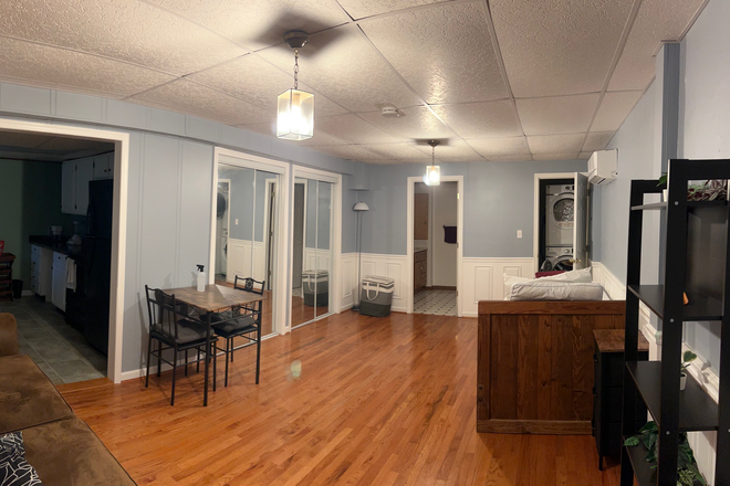 View from entry way (furniture not included) - Basement Studio Apartment w/patio (Old Greenbelt) - Convenient to UMCP campus, BARC and NASA