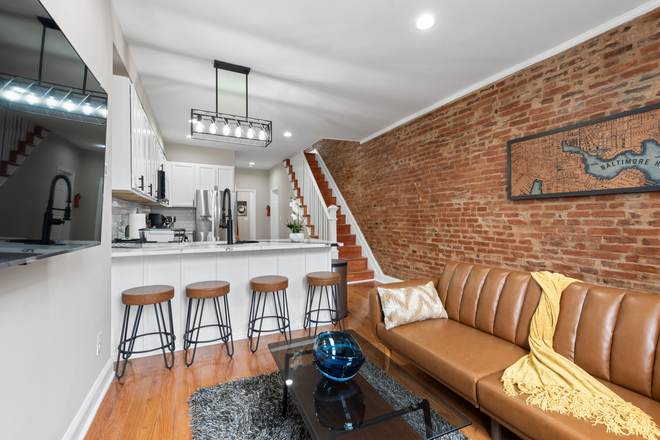 Living Room / Kitchen - Classic Elegant Townhome at Hopkins 3 bd 3 bath