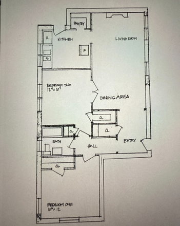 Floorplan - FALL QUARTER SUBLET: Private Bedroom in Spacious 2B1B Apartments